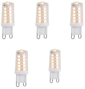 5 db-os fényerőszabályozható G9 LED izzó szett 3,2W 250 lm 2200K
