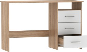 Számítógépasztal, sonoma tölgyfa/fehér, LARISTOTE NEW