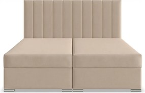 Agen ágy, szövet, 160 x 200, ágyneműtartóval, bézs