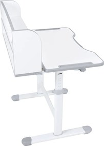 Növekvő íróasztal és szék, szürke/fehér, set ZION