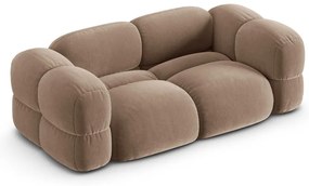 Barna bársony kanapé 210 cm Loretto – Cosmopolitan Design