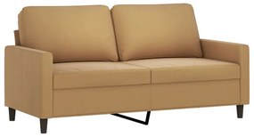 kétszemélyes barna bársony kanapé 140 cm