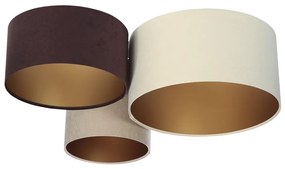 Mennyezeti lámpa SPACE 3xE27/60W/230V krém/barna/bézs