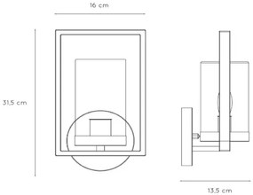Lucide 29827/01/30 - Kültéri fali lámpa NISPEN 1xE14/40W/230V IP44