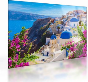 Üveg kép - Santorini, Görögország (70x50 cm)