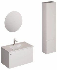 Fürdőszobagarnitúra mosdóval, mosogató csapteleppel, kifolyóval és szifonnal Naturel Ancona fehér KSETANCONA18