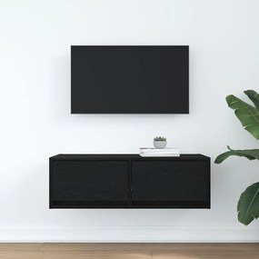 fekete tölgy színű szerelt fa TV-szekrény 80x31x25,5 cm