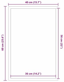 Ajtószőnyeg Fekete és Szürke 40 x 60 cm Polipropilén és PVC