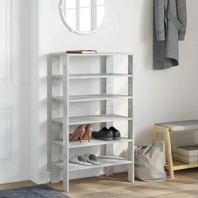 betonszürke szerelt fa cipőtartó 61x32x105 cm
