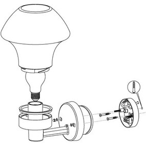 Eglo 33567 - LED dimmelhető kültéri fali lámpa VERLUCCA-C 1xE27/9W/230V IP44