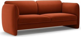 Téglavörös bársony kanapé 204 cm Georgia – Micadoni