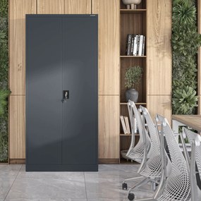 Fém iratszekrény JAN H, 900 x 1950 x 400 mm, antracit