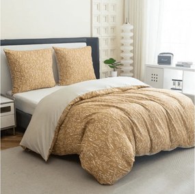 Mikroszálas flanel ágyneműhuzat KOSTAR sárga Ágyneműhuzat mérete: 2 db 70 x 90 cm | 200 x 220 cm