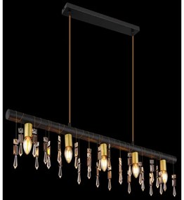 Globo 15532-5HB - KIRA függőlámpa kábellel 5xE14/40W/230V fekete