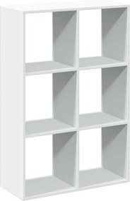 vidaXL fehér szerelt fa térelválasztó könyvespolc 69,5x29x103,5 cm