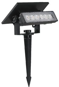 LED Napelemes lámpa LED/0,9W/3,7V 3000K IP65 1200 mAh fekete