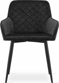 AKCIÓ Fekete bársonyszék NOLA II. osztály