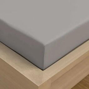 Kvalitex szatén lepedő rugalmas szalaggal világosszürke, 90 x 200 cm