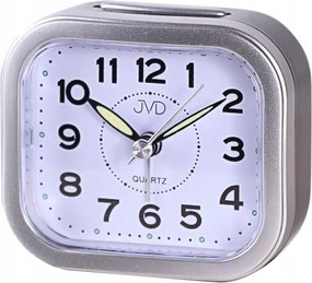 Kicsi Ezüst Jól Olvasható Megvilágított Ébresztőóra Szundival Jvd SRP8006.3 8x7 cm