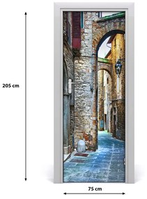 Poszter tapéta ajtóra olasz utcákon 75x205 cm