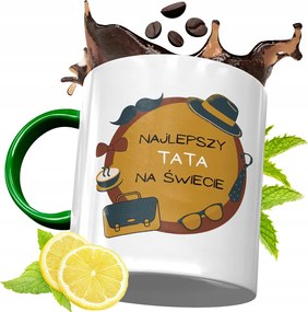 Zöld Bögre Apukának Születésnapi Ajándék fényképes nyomtatással