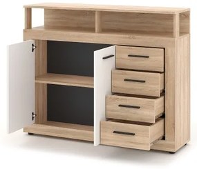 RUNA komód Sonoma tölgy/fehér