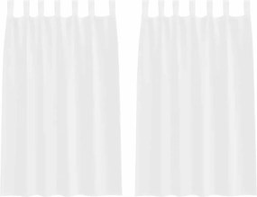 vidaXL Voile Függöny függönyökkel 2 pcs Fehér 175 x 140 cm Poliészter