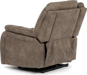 Elektromos relax fotel állítható háttámlával barna vintage szövet TV-Q8668 BR3