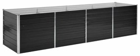 antracitszürke horganyzott acél kerti magaságyás 320x80x77 cm