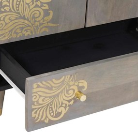 Magasfiú Szürke és Arany 60 x 33.5 x 100 cm Tömör mangófa