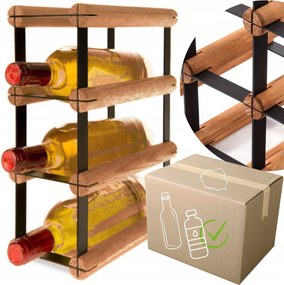 Bortartó állvány Pet palacktartó fém loft bortartó állvány 3 palack