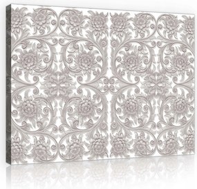 Vászonkép 60x40 Damaszkuszi stílusú nappali dísz Virágok és pántok
