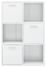 magasfényű fehér szerelt fa tárolószekrény 60 x 29,5 x 90 cm