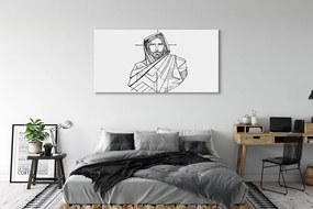 Akrilkép Jézus rajz 100x50 cm