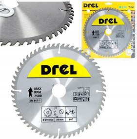 Fa Vágótárcsa Fűrészgéphez Erős Fűrész 210 X 30 mm 60T