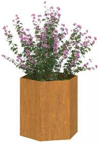 rozsda színű corten acél növénytartó 40 x 40 x 45 cm