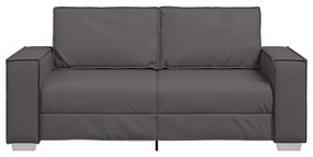 Kétfős kanapé Szürke 140 cm Műbőr