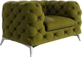 Zöld bársony fotel Chelsea – Ropez