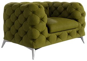 Zöld bársony fotel Chelsea – Ropez