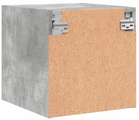 2 db betonszürke éjjeliszekrény üvegajtóval 35 x 37 x 35 cm