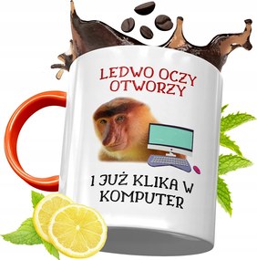 Narancssárga Bögre Vicces Janusz Hordozó Ajándék fényképes nyomtatással