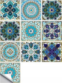 Öntapadós Panel Patchwork Pvc Csempe Szett 10 Db Tapéta 20x20cm