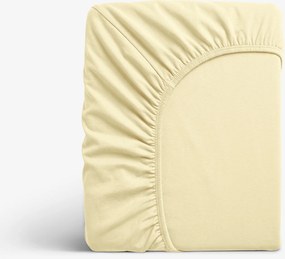 Goldea jersey gumis lepedő - banán sárga 160 x 200 cm