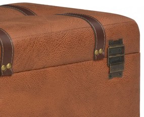 sárgásbarna műbőr tárolóülőke 40 cm