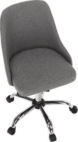 Irodai szék, szürke/króm, EDIZ