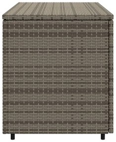 szürke polyrattan kerti tárolószekrény 110 x 55 x 60,5 cm