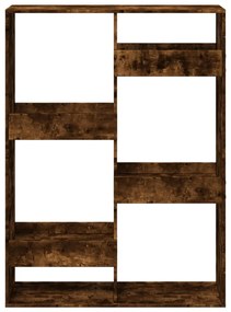 füstös tölgy színű szerelt fa térelválasztó 100 x 33 x 135 cm