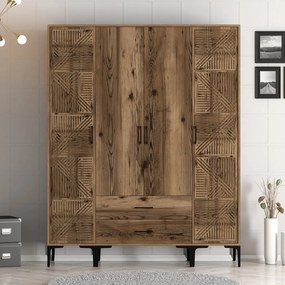 Kumsal gardróbszekrény, dió, 160 cm – TR845HCT5472