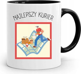 Fekete Bögre Futárnak Legjobb Futár Ajándék fényképes nyomtatással