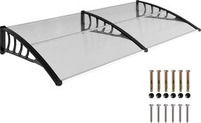 Outsunny Védő Napernyő 200x96x27 cm Külső Karám Ajtókhoz és Ablakokhoz Nap és Eső Ellen PP Polikarbonát Átlátszó Támogatással | Aosom